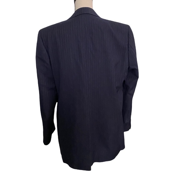 Sold!!!!!Neiman Marcus Navy Blue Pin Striped Blazer - Picture 5 of 14
